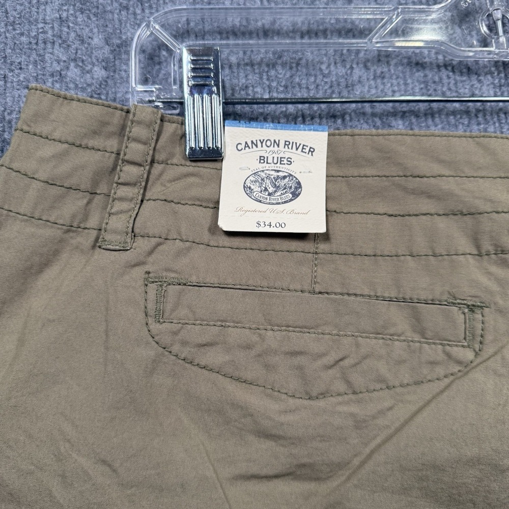 Canyon River Blues Women's Cargo Bermuda Shorts Size 18 Khaki Tan Stretch NWT - Picture 10 of 10